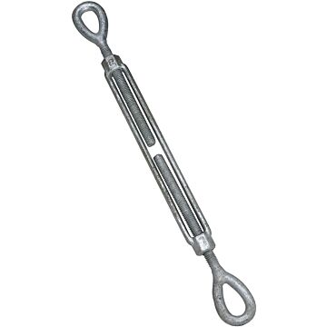 National Hardware 3270BC Series N177-410 Turnbuckle, 1800 lb Working Load, 1/2 in Thread, Eye, Eye, 9 in L Take-Up