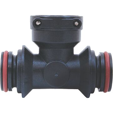 Wilger 1/4 in ORS Male x ORS Male x ORS Female Flow Indicator Tee With Gauge Port