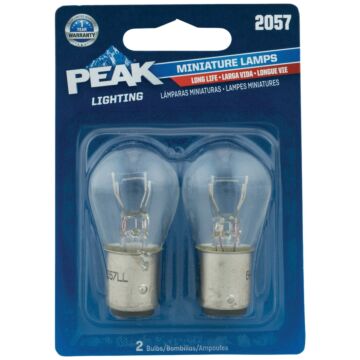 PEAK 2057 12.8/14V Mini Incandescent Automotive Bulb (2pk)