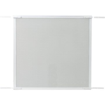 Prime-Line Make-2-Fit 34.5 In. x 24 In. Mill White Door Grille for 36 In. Door
