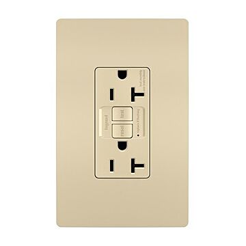 Pass & Seymour radiant® 20A Duplex Self-Test GFCI Receptacles with SafeLock® Protection, Ivory