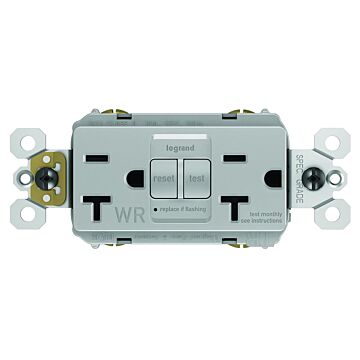 Pass & Seymour radiant® Tamper-Resistant Weather-Resistant 20A Duplex Self-Test GFCI Receptacles with SafeLock® Protection, White