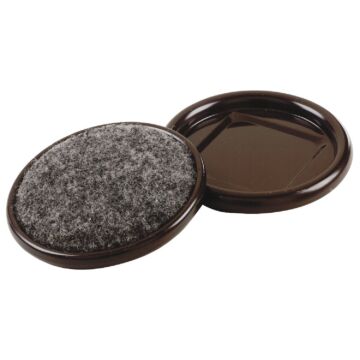 Do it 2 In. Inner Diameter Round Metal Cup/Felt Furniture Leg Cup (4pk)