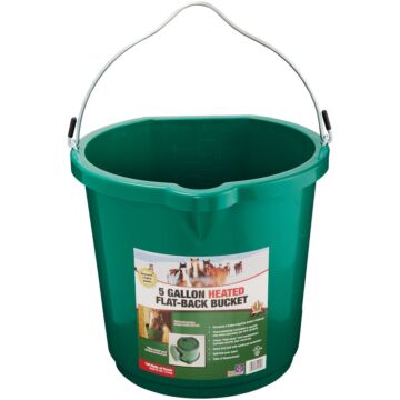 FARM INNOVATORS Heated Flat-Back Bucket - 5 gal