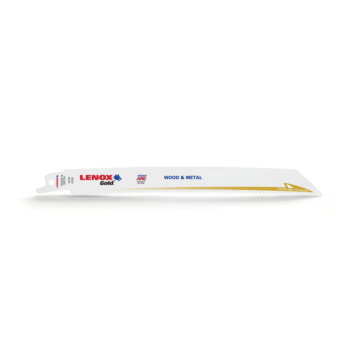 Lenox LENOX Gold Power Arc Reciprocating Saw Blade, For Thick Metal, Wood, Plastic Cutting, 8-Inch, 10 Tpi, 5-Pack