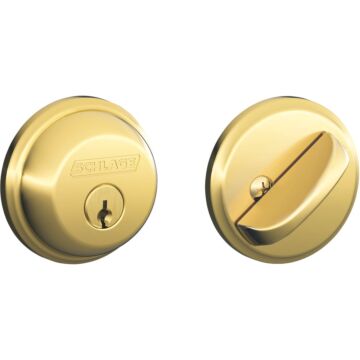Schlage Bright Brass Single Cylinder Deadbolt