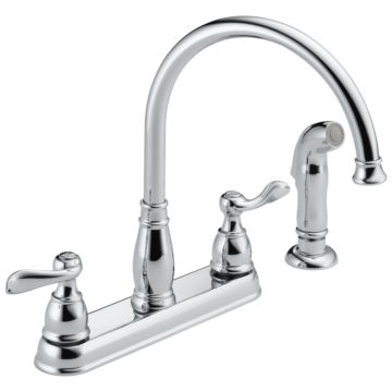 Delta Faucet Delta Windemere®: Two Handle Kitchen Faucet - Two Handle Blade - Chrome