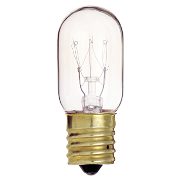 Satco 15 Watt T7 Incandescent - Clear - 2500 Average rated hours - 95 Lumens - Intermediate base - 130 Volt - Carded