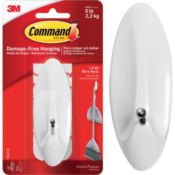 Command 1-1/2 In. x 4-1/8 In. Wire Adhesive Hook