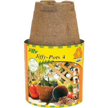 Jiffy 4 In. W. Round Peat Pot (6-Pack)