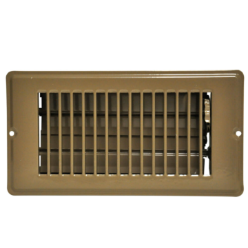 Danco 4 in. x 8 in. Steel Floor Register with 1-5/16 in. Drop in Brown