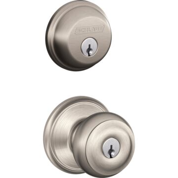 Schlage Satin Nickel Deadbolt and Door Knob Combo