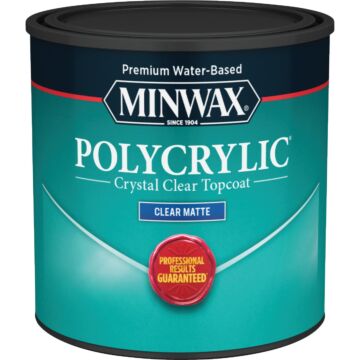 Minwax Polycrylic Water-Based Protective Finish (Matte - Clear) 1/2 pt.