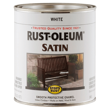 Stops Rust® Spray Paint and Rust Prevention - Protective Enamel Brush-On Paint - Quart Satin - Satin White