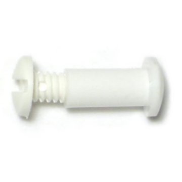 Post w/Scr White, 1/2"