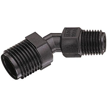 TeeJet 1/4" NPT x 11/16"-16 45 Degree Nozzle Body