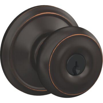 Schlage Georgian Aged Bronze Entry Door Knob 