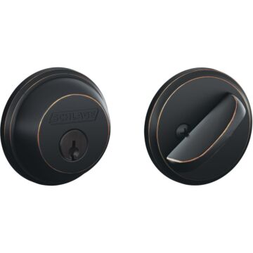 Schlage Aged Bronze Single Cylinder Deadbolt