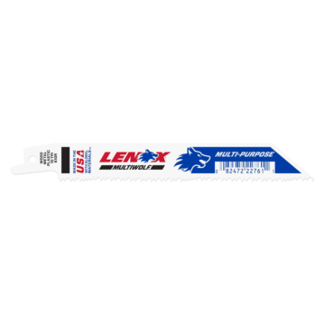 Lenox LENOX General Purpose Reciprocating Saw Blade With Power Blast Technology, Bi-Metal, 6-Inch, 10 Tpi, 50/Pk
