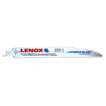 Lenox LENOX Demolition Reciprocating Saw Blade With Power Blast Technology, Bi-Metal, 9-Inch, 6 Tpi, 50/Pk