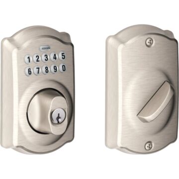 Schlage Keypad Satin Nickel Electronic Deadbolt