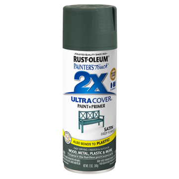 Painter's Touch® 2X Ultra Cover® Spray Paint - 2X Ultra Cover Satin Spray - 12 oz. Spray - Deep Forest