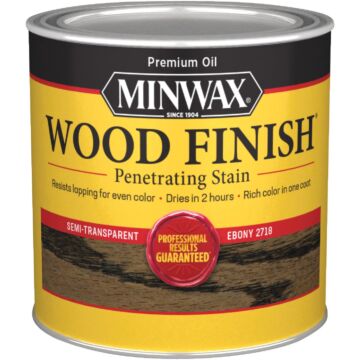 Minwax Wood Finish Penetrating Stain, Ebony, 1/2 Pt.