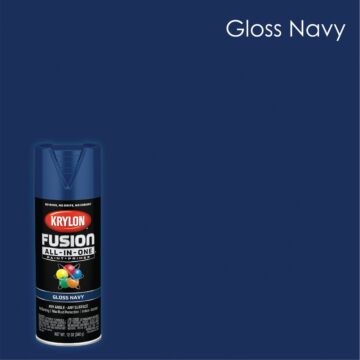Krylon Fusion All-In-One Spray Paint & Primer (Gloss - Navy) 12 oz