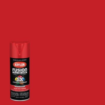 Krylon Fusion All-In-One Spray Paint & Primer (Gloss - Red Pepper) 12 oz