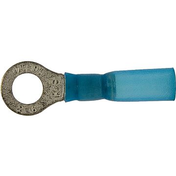 CALTERM 65711 Ring Terminal, 16 to 14 AWG Wire, Copper Contact, Blue