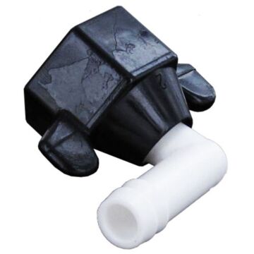 Shurflo 1/2 in x 3/8 in FNPT x Barb Poly Wingnut Swivel Elbow