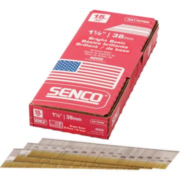 Senco 15-Gauge Bright 34 Degree Angled Finish Nail, 1-1/2 In. (4000 Ct.)