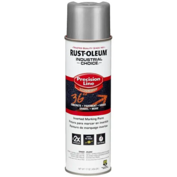 Rustoleum Industrial Choice M1600 Solvent-Based Precision Line Marking Paint (Silver) 17 oz