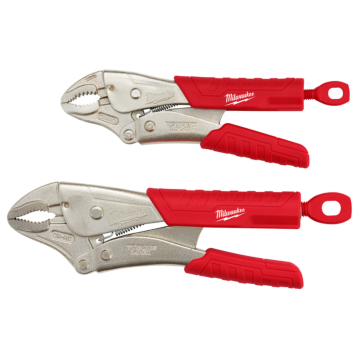 2Pc 7 in. & 10 in. TORQUE LOCK™ Curved Jaw Locking Pliers Set With Grip