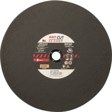 United Abrasives  24039 EZ-Chop® Burr Free Chop Saw Wheels 14" x 3/32" x 1", 1-Pack