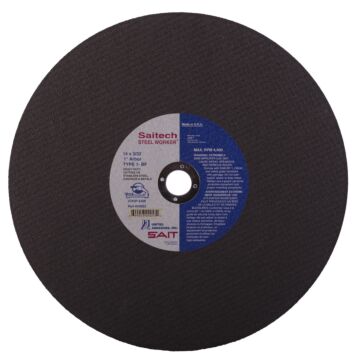 United Abrasives  24053 Saitech Steel Worker® Premium Performance Chop Saw Wheels 14" x 3/32" x 1", 1-Pack