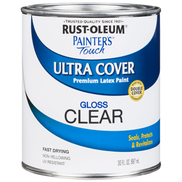 Rust-Oleum Painter's® Touch Ultra Cover - Multi-Purpose Paint Clear Brush - Quart - Gloss Clear