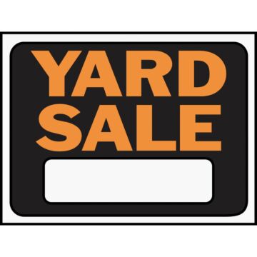Hy-Ko 9x12 Plastic Sign, Yard Sale