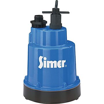 Sta-Rite Simer Geyser 2300 Submersible Utility Pump, 1-Phase, 5.6 A, 115 V, 0.25 hp, 1-1/4 in Outlet, 1320 gph