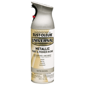 Rust-Oleum Universal Premium Spray Paint - 11 oz - Metallic Satin Nickel