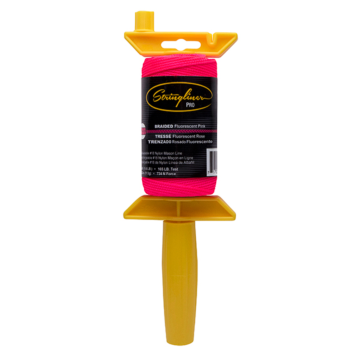 Stringliner Braided Fluorescent Pink Pro Mason's Line Reel 250 ft