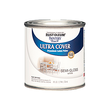 Painter's® Touch Ultra Cover - Ultra Cover Multi-Purpose Gloss Brush-On Paint - Half Pint - Semi-Gloss White