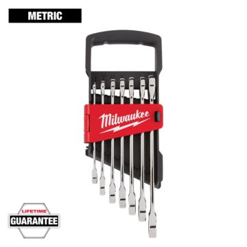 Milwaukee 7pc Ratcheting Combination Wrench Set - Metric
