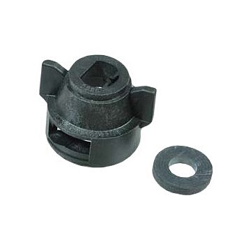TeeJet QJ Large Fan Cap & Gasket, Black