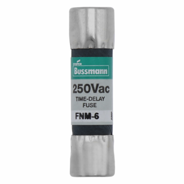 Bussmann Eaton Bussmann series FNM fuse, Time-delay Midget fuse, 30 A, Dual, Non-indicating, Ferrule end x ferrule end, 10 kAIC at 250 Vac, Nickel-plated bronze endcap, Standard, 250 V