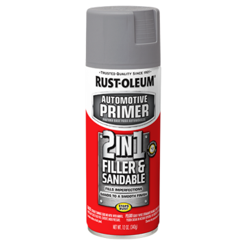 Rustoleum Automotive - 2 in 1 Filler and Sandable Primer - 12 oz. Spray - Gray
