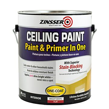 Zinsser ® - Ceiling Paint - Paint and Primer in One - Gallon - Bright White