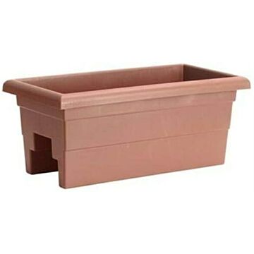 Novelty 26245 24 in Rectangular Railing Planter Drainage Hole Countryside Railing Planter