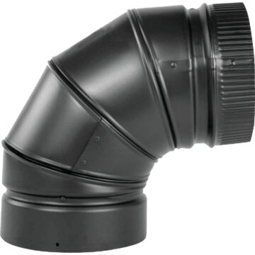 SELKIRK SS Stove Pipe Insulated Elbow (Black) 6 in.