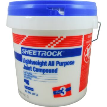 Sheetrock Plus 3 Pre-Mixed Pail Lightweight All-Purpose Drywall Joint Compound - 4.5 gal